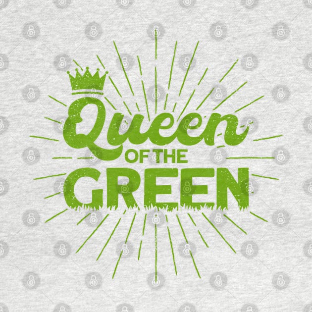 Golf Vintage Queen Of The Green by Toeffishirts